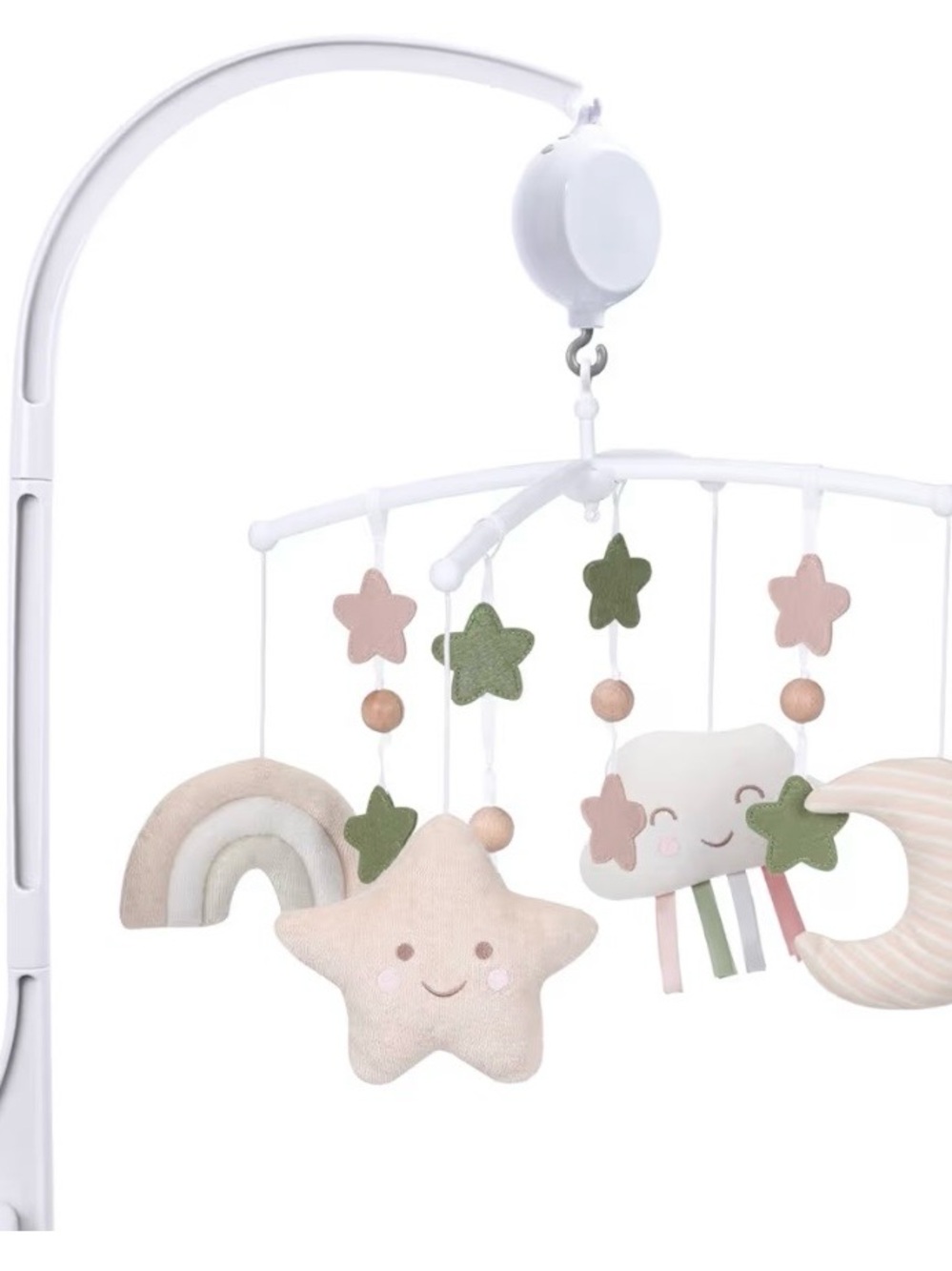 Plush Star & Moon Baby Mobile – Soft Neutral colors